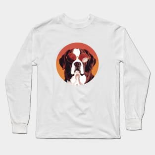 St Bernard Wearing Sunglasses Long Sleeve T-Shirt